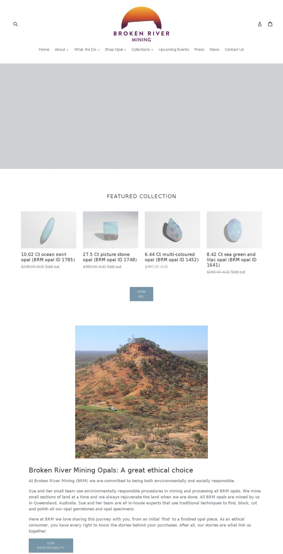 brokenrivermining.com shopify website screenshot