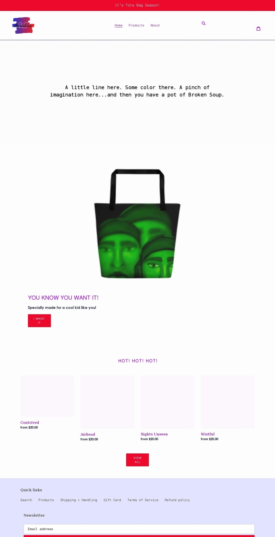 brokensart.com shopify website screenshot