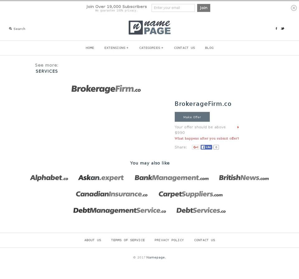 brokeragefirm.co shopify website screenshot