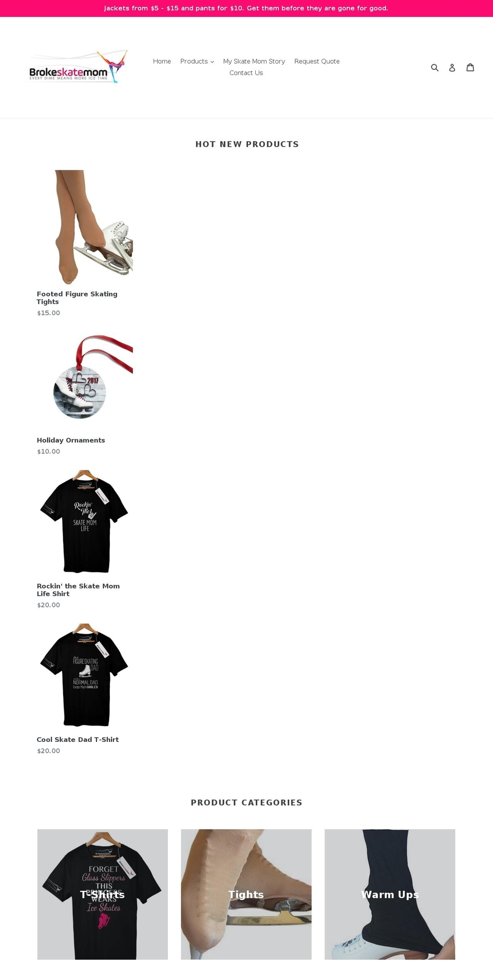 brokeskatemom.com — Shopify storefront screenshot