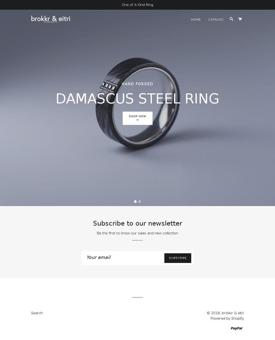 brokkrandeitri.com — Shopify storefront screenshot