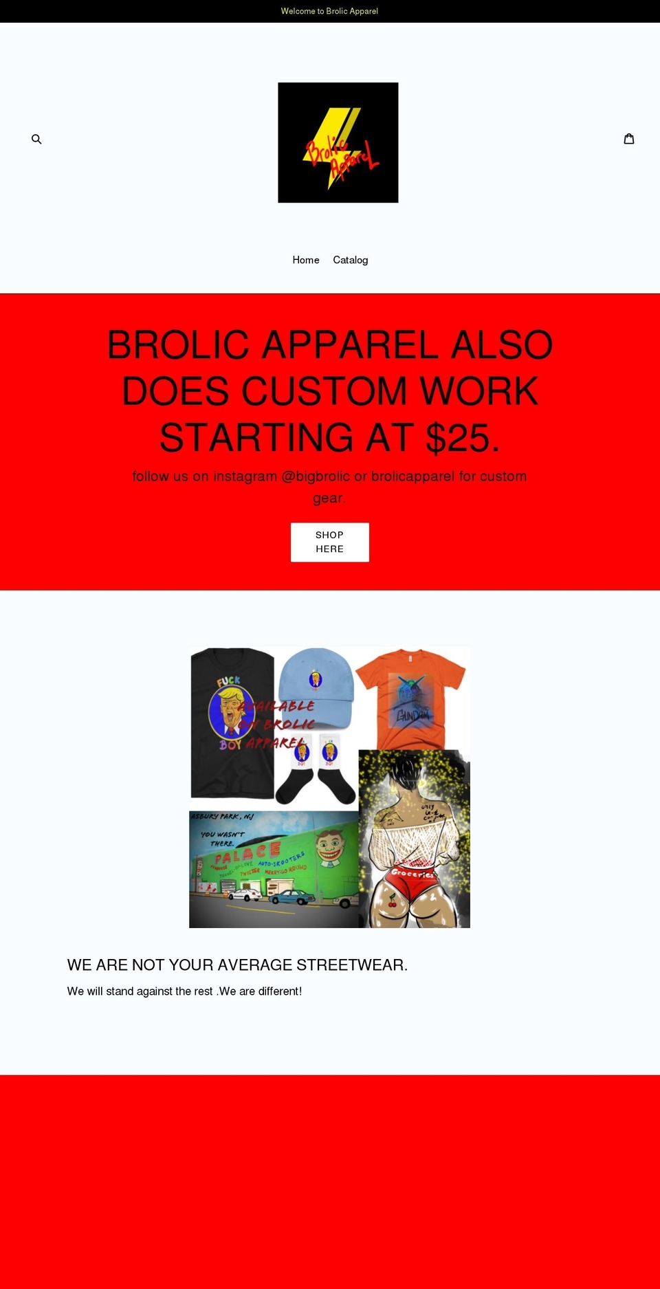 brolicapparel.com — Shopify storefront screenshot