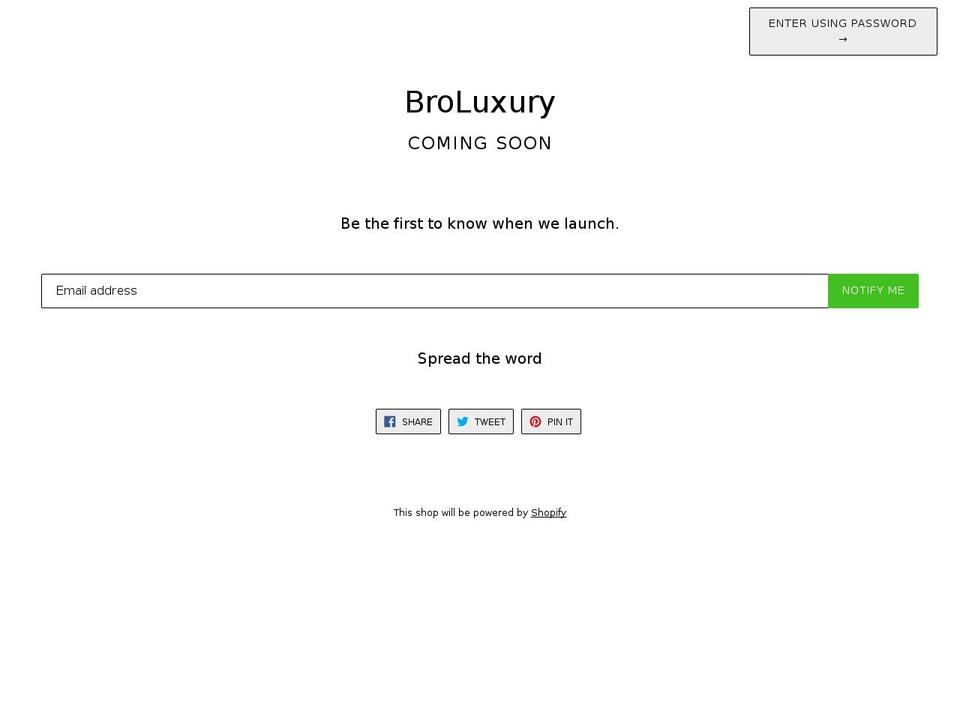 broluxury.com — Shopify storefront screenshot