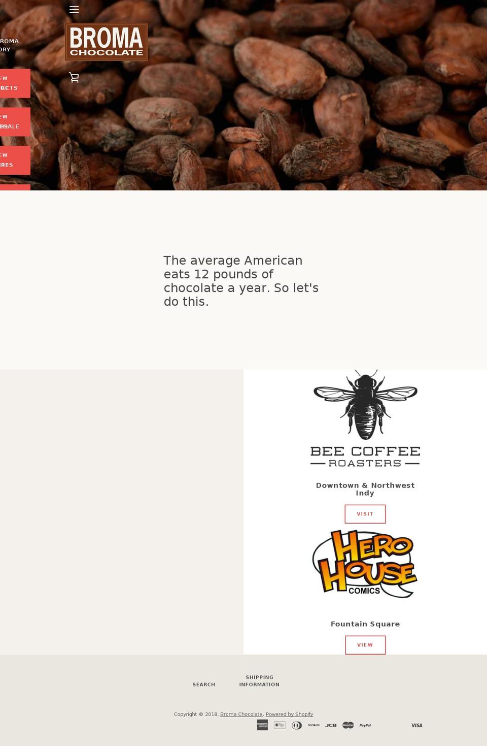 bromachocolate.com shopify website screenshot