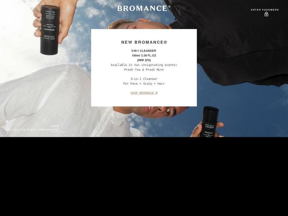 bromance.com shopify website screenshot
