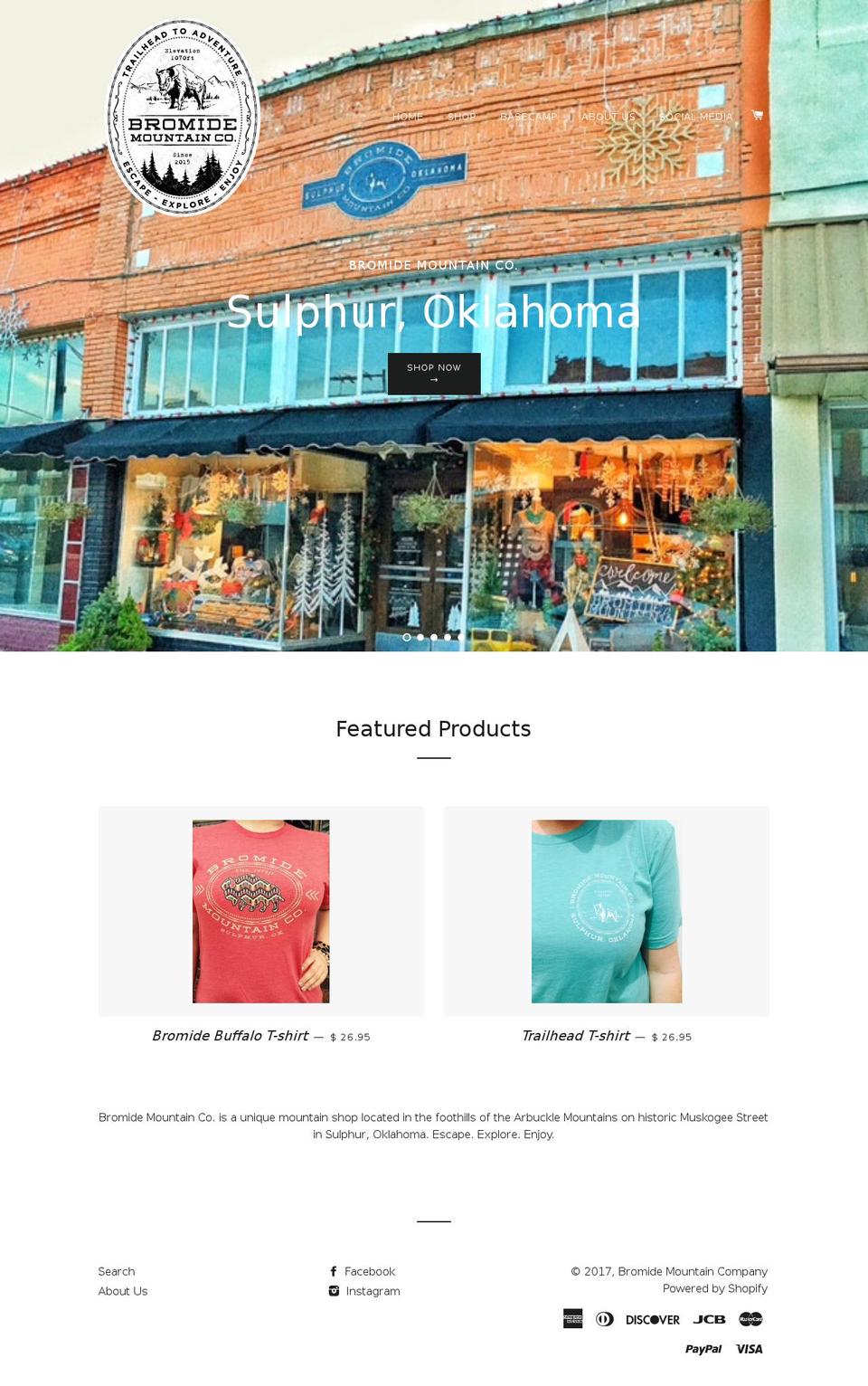 bromidemountainco.com shopify website screenshot