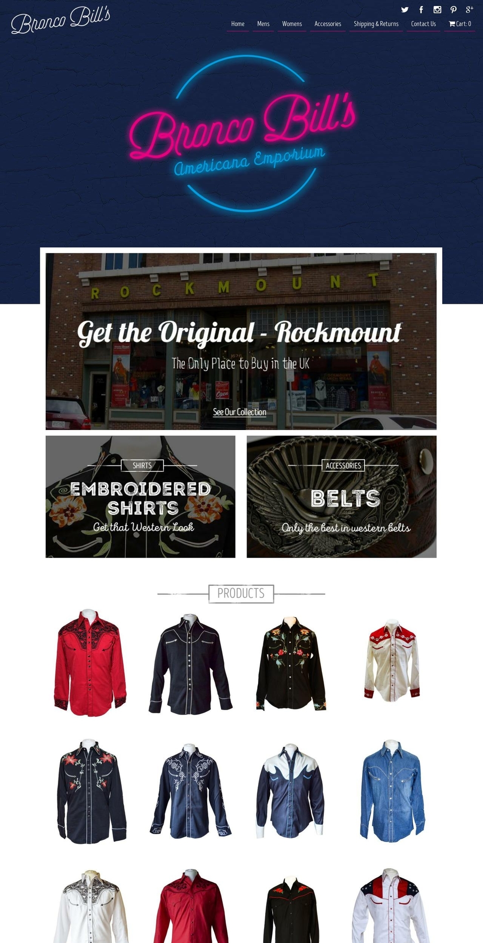 broncobills.com — Shopify storefront screenshot