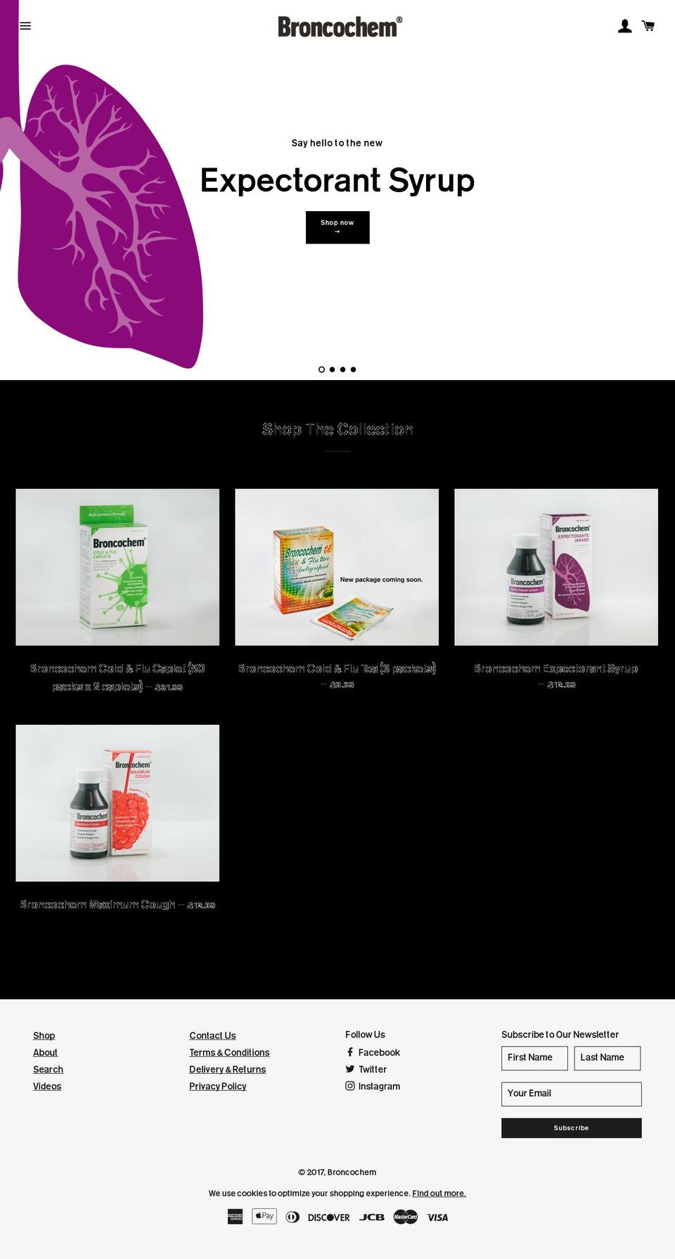 broncochem.com shopify website screenshot