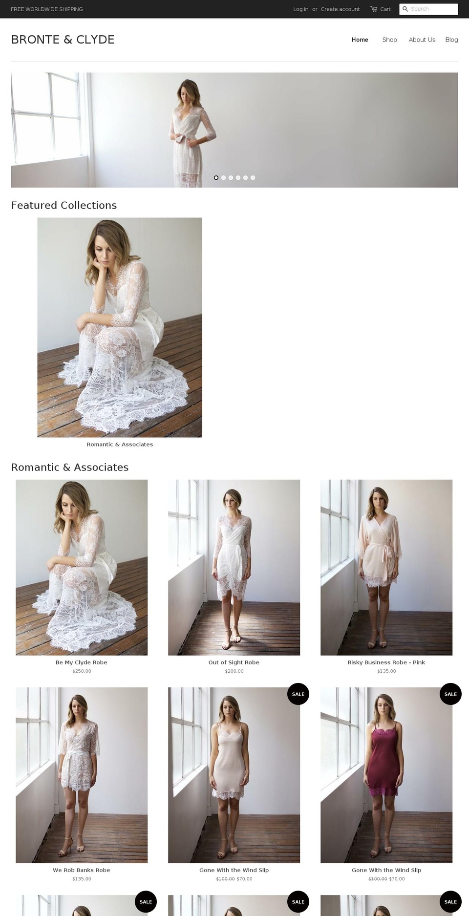 bronteandclyde.com — Shopify storefront screenshot