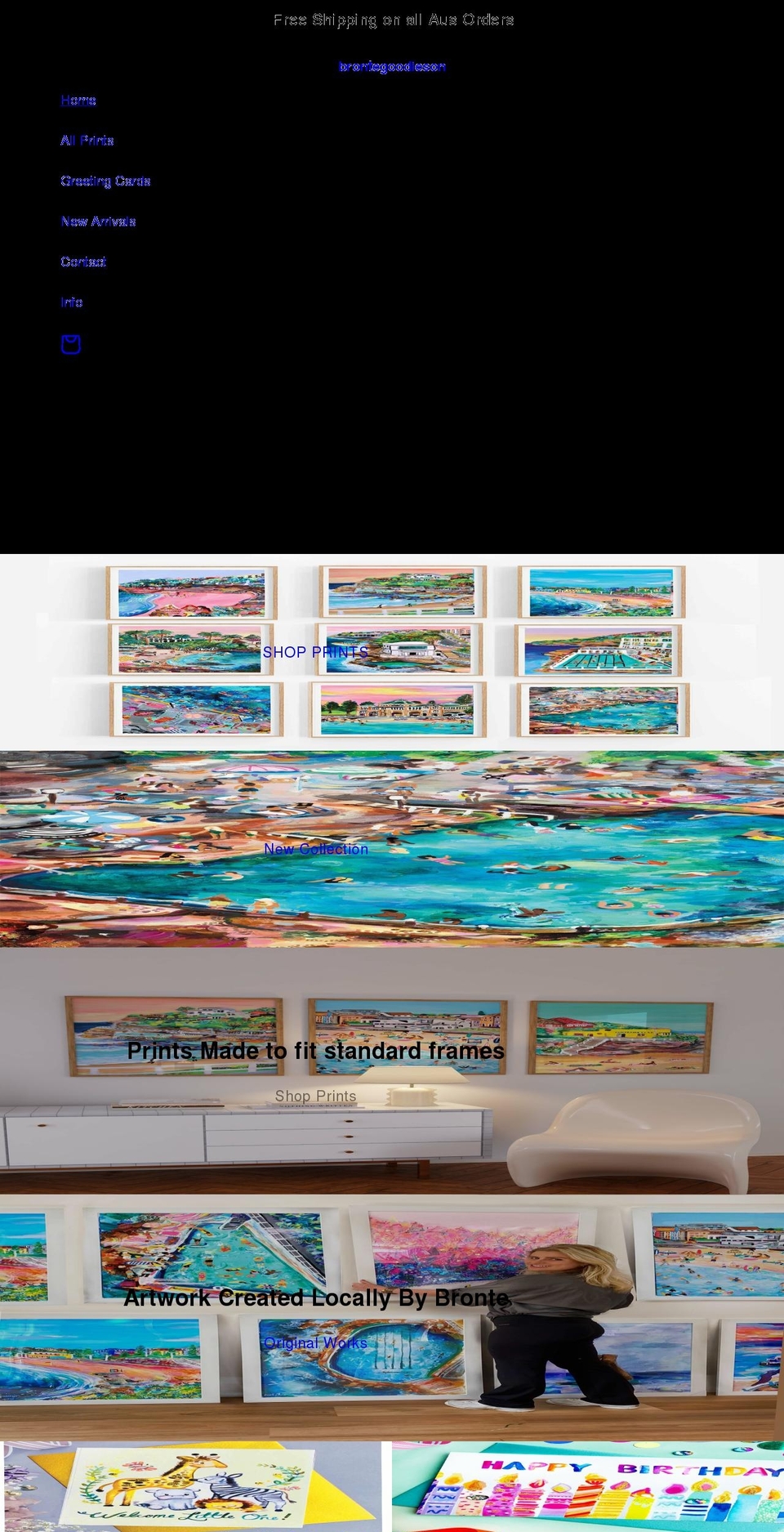 brontegoodieson.com shopify website screenshot