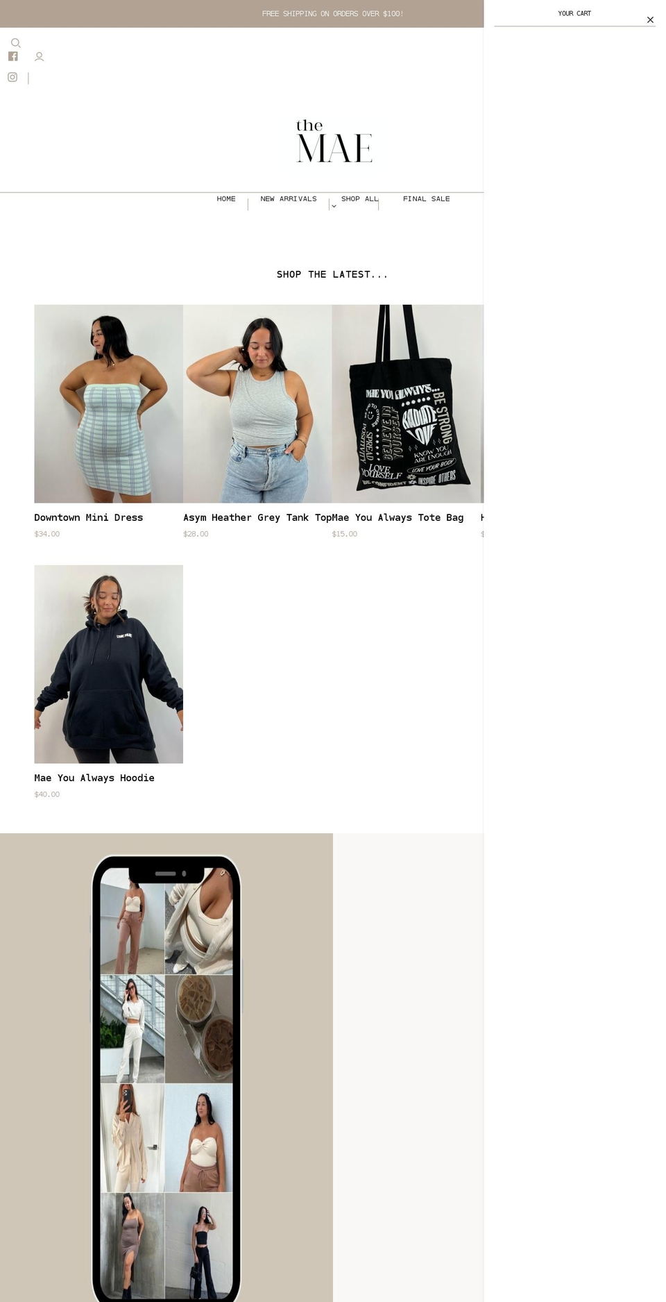 brontesboutique.com shopify website screenshot