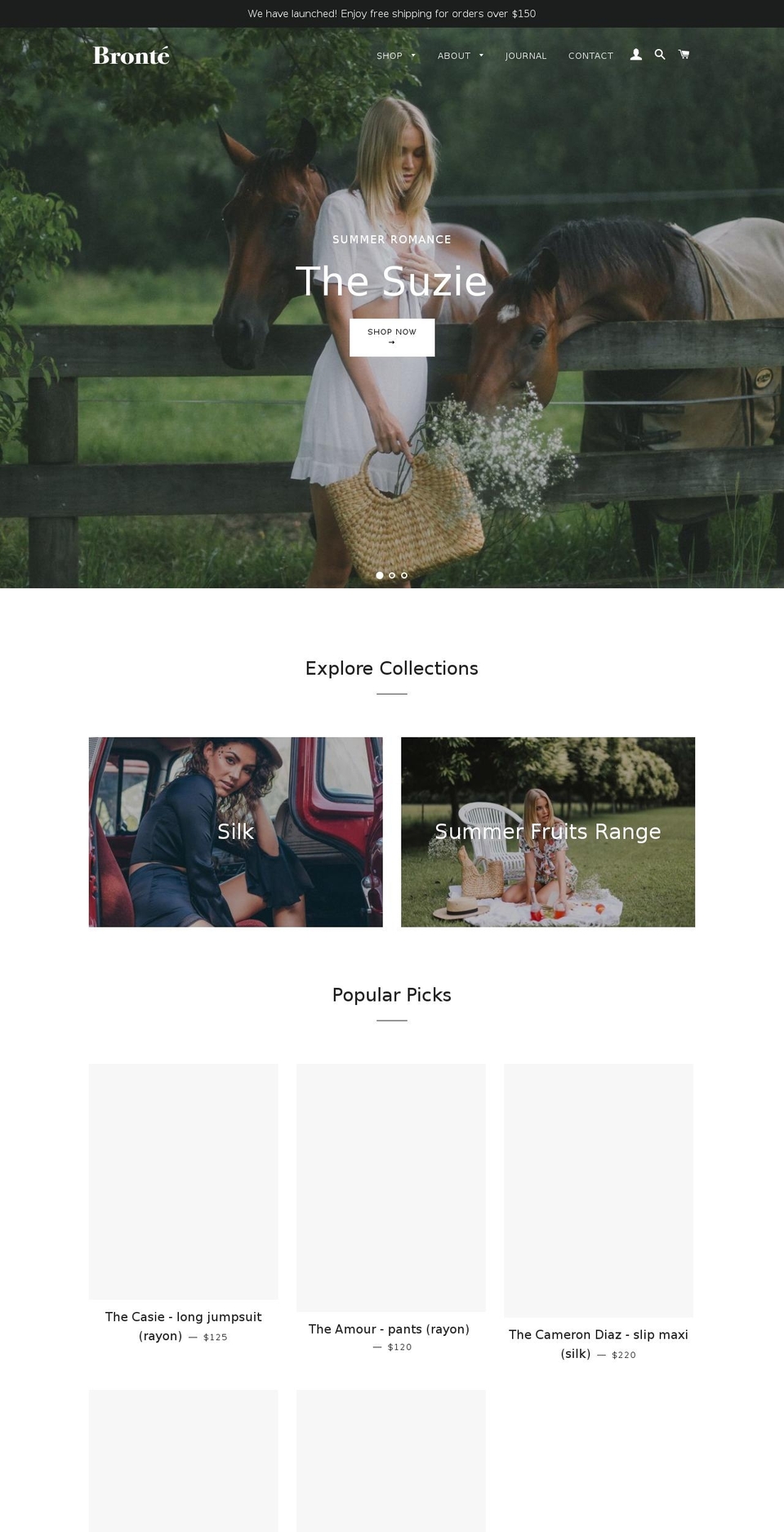 brontethelabel.com — Shopify storefront screenshot