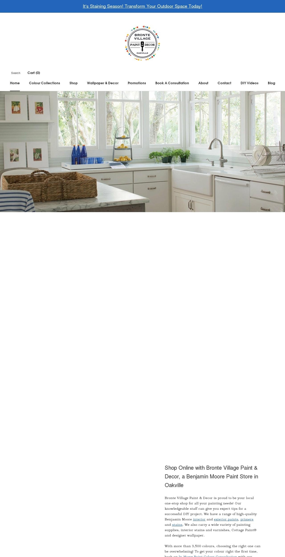 brontevillagepaint.ca shopify website screenshot