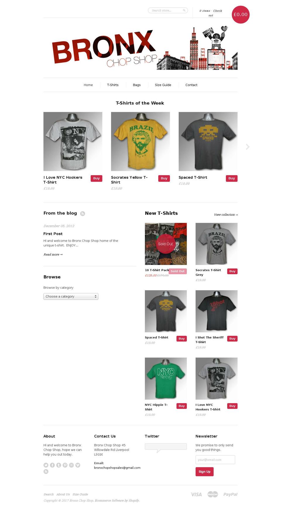 bronxchopshop.com shopify website screenshot