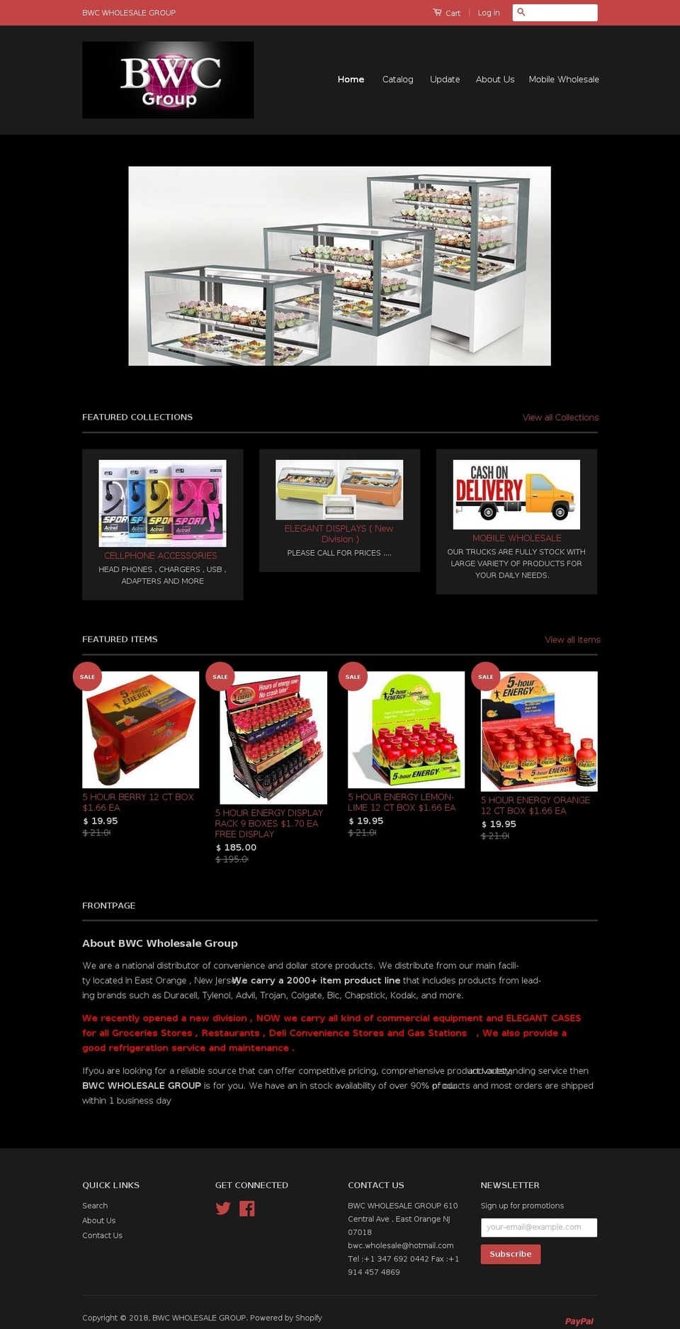 bronxwholesalecenter.com shopify website screenshot