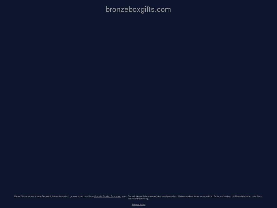 bronzeboxgifts.com shopify website screenshot