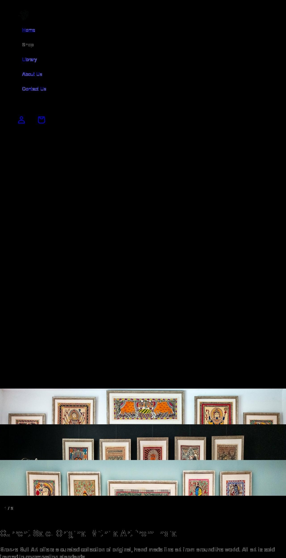 bronzebullart.com shopify website screenshot