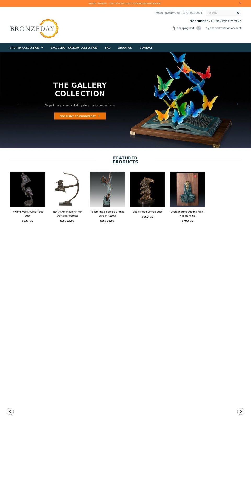 bronzeday.com — Shopify storefront screenshot