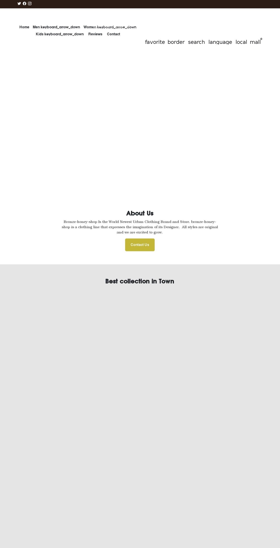 bronzehoney.com shopify website screenshot