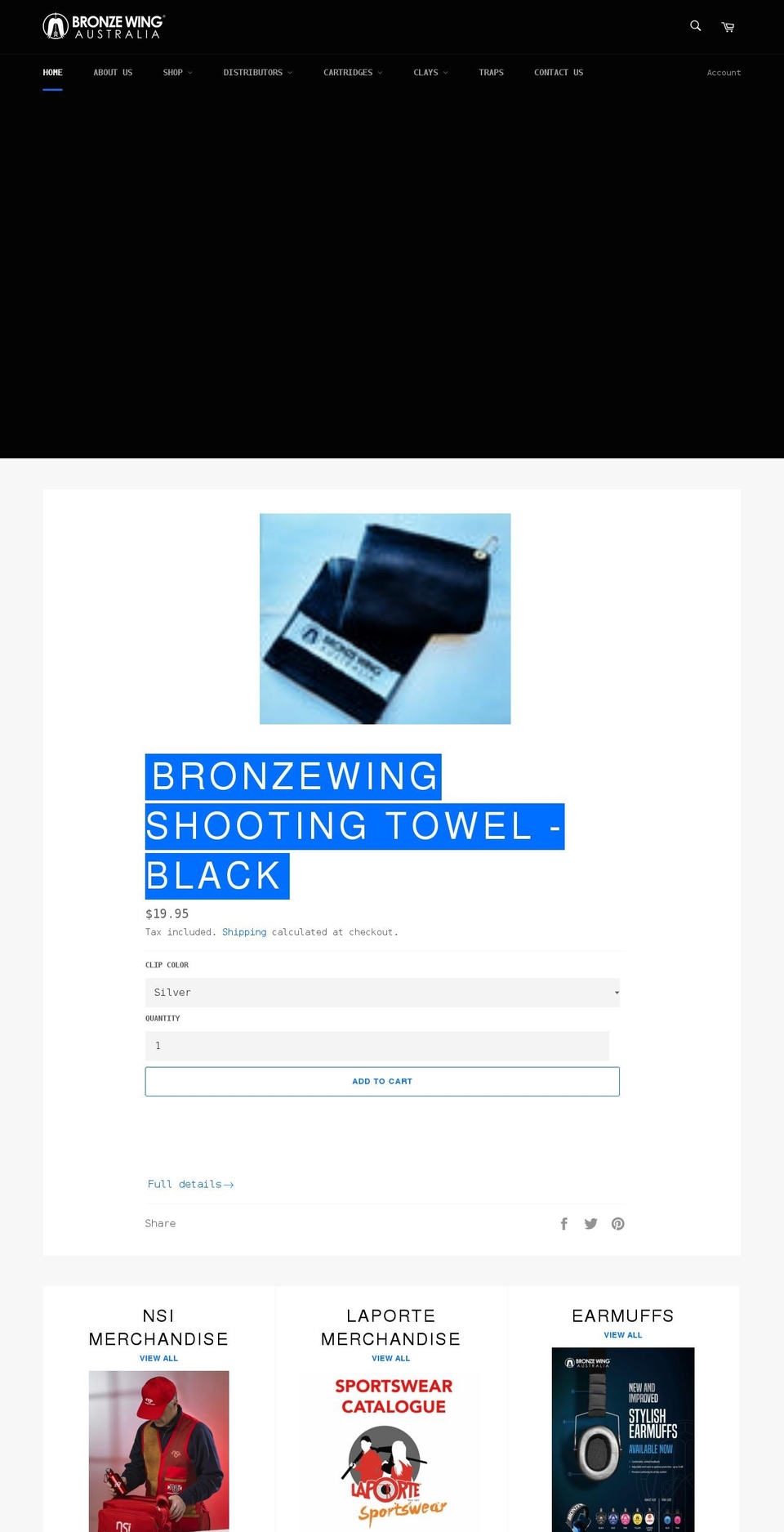 bronzewing.net shopify website screenshot