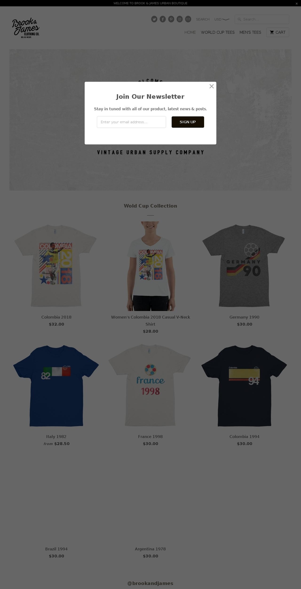 brookandjames.com — Shopify storefront screenshot