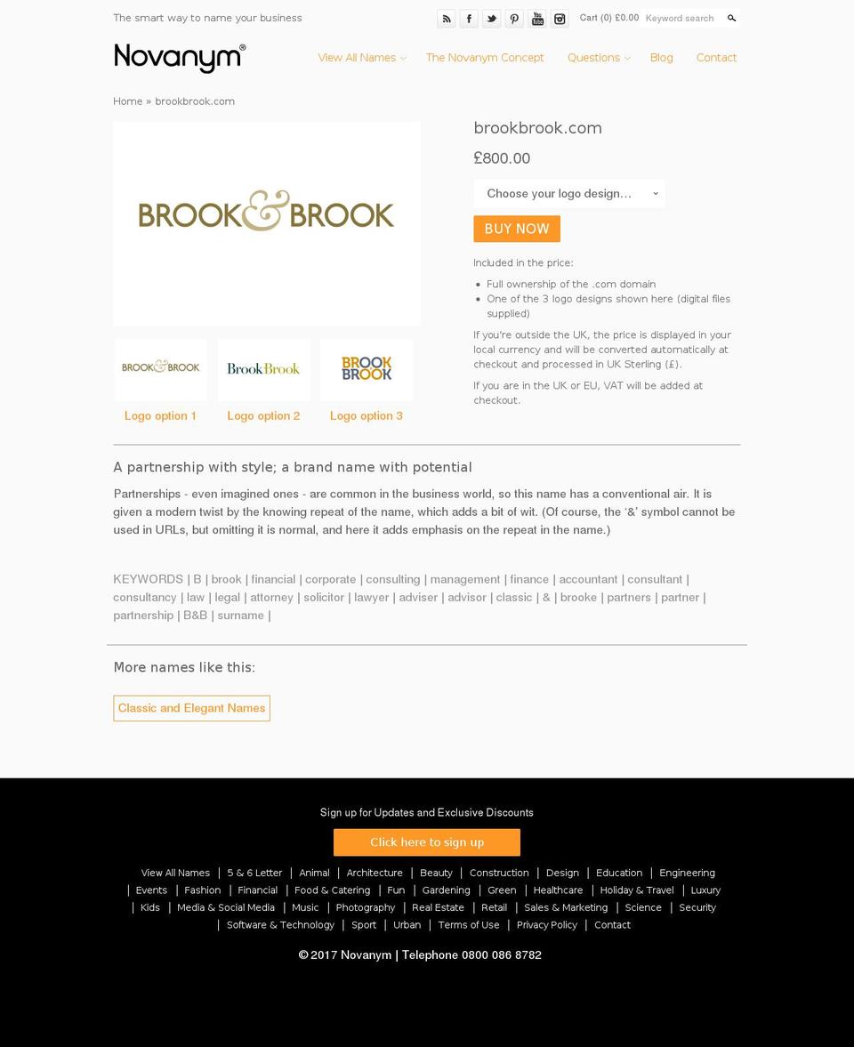 brookbrook.com shopify website screenshot