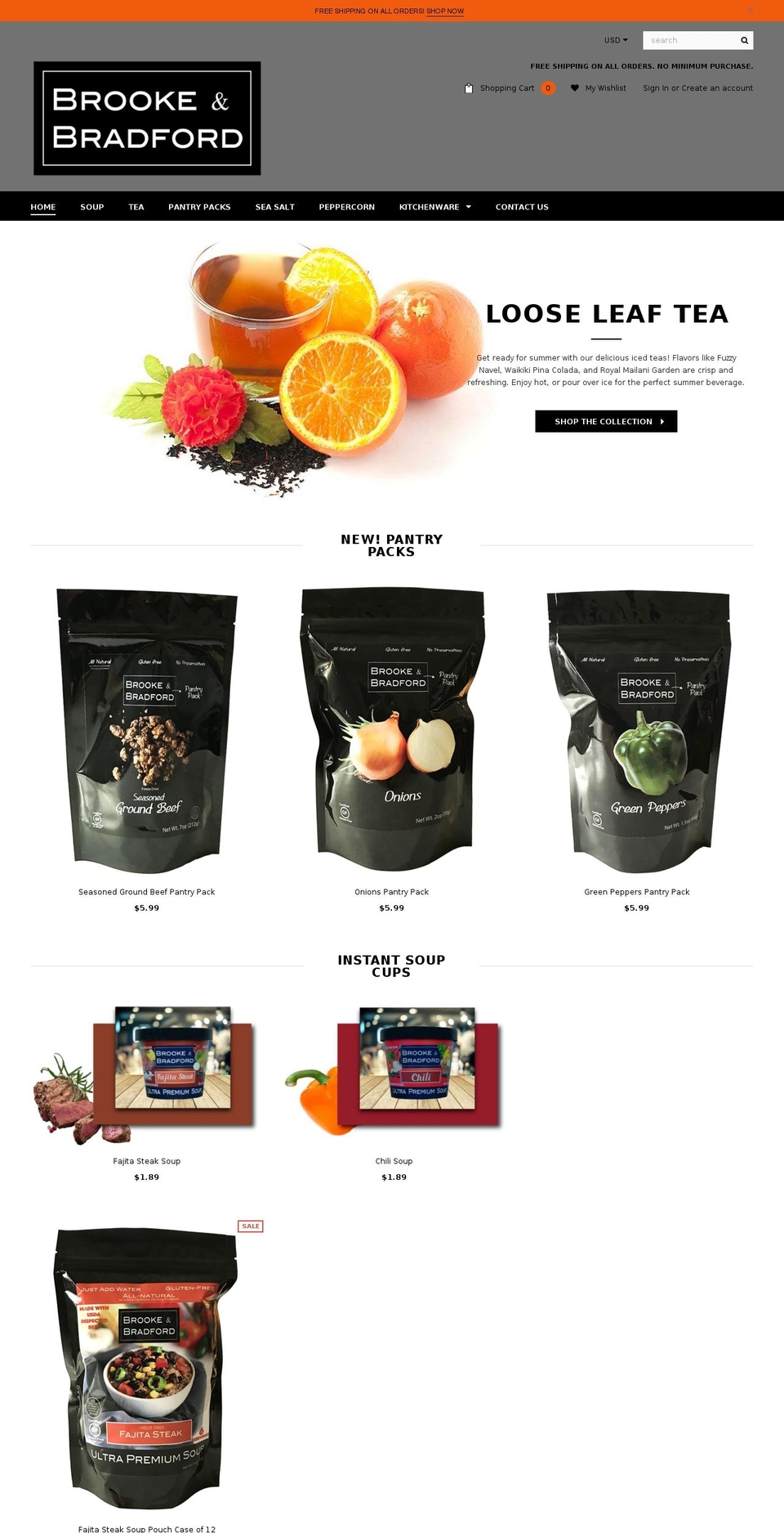 brookeandbradford.net shopify website screenshot