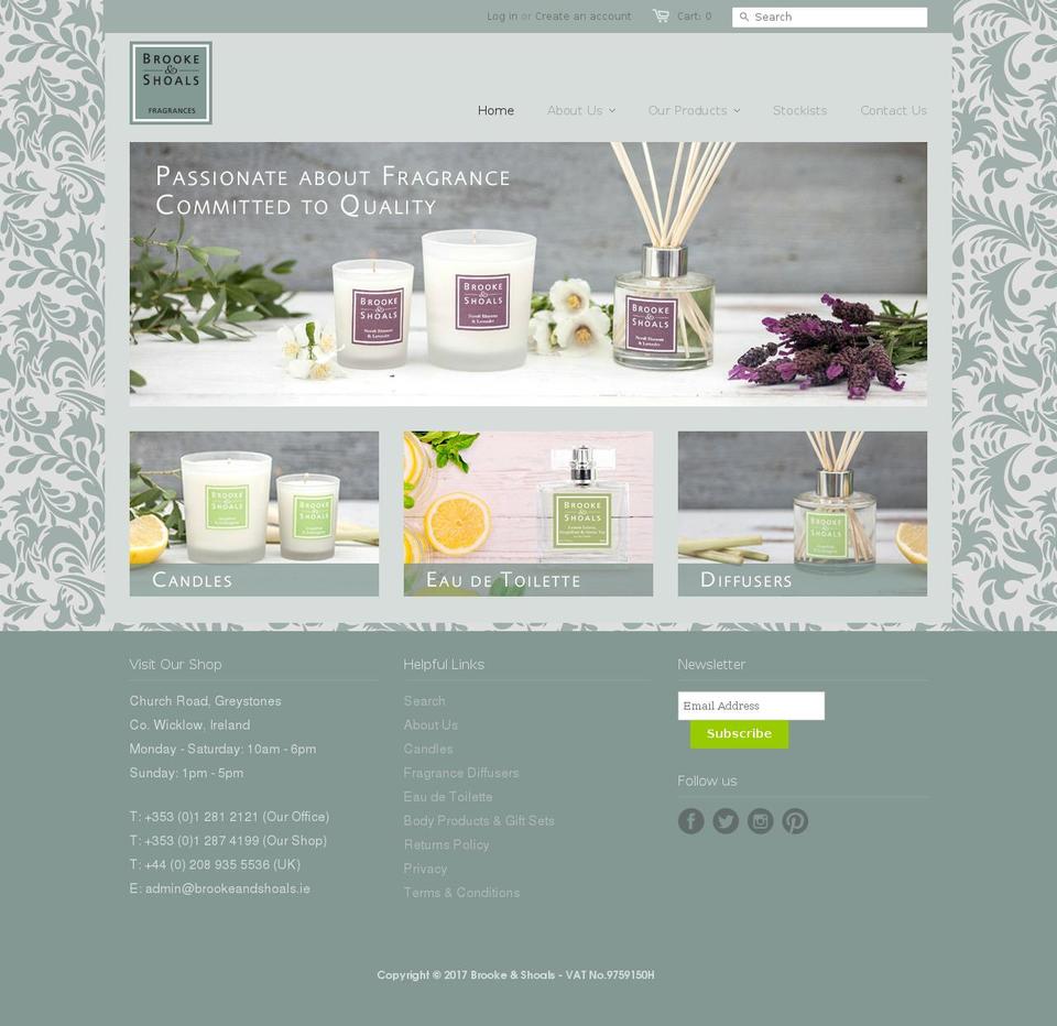 brookeandshoals.ie shopify website screenshot