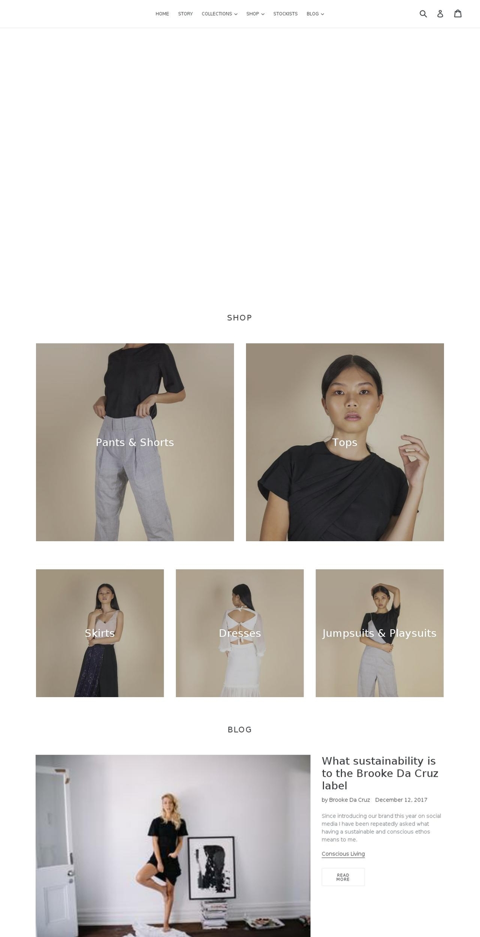 brookedacruz.com shopify website screenshot