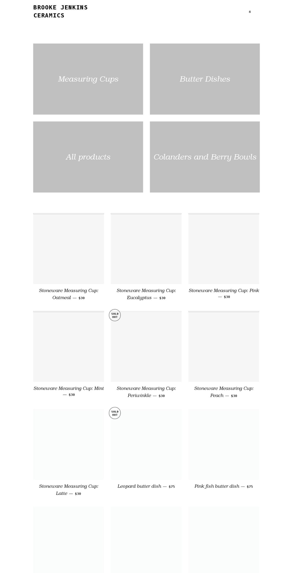 brookejenkins.com shopify website screenshot