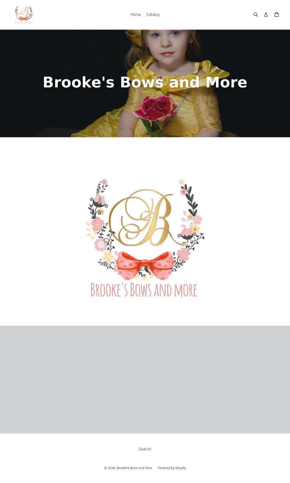 brookesbowsandmore.com — Shopify storefront screenshot