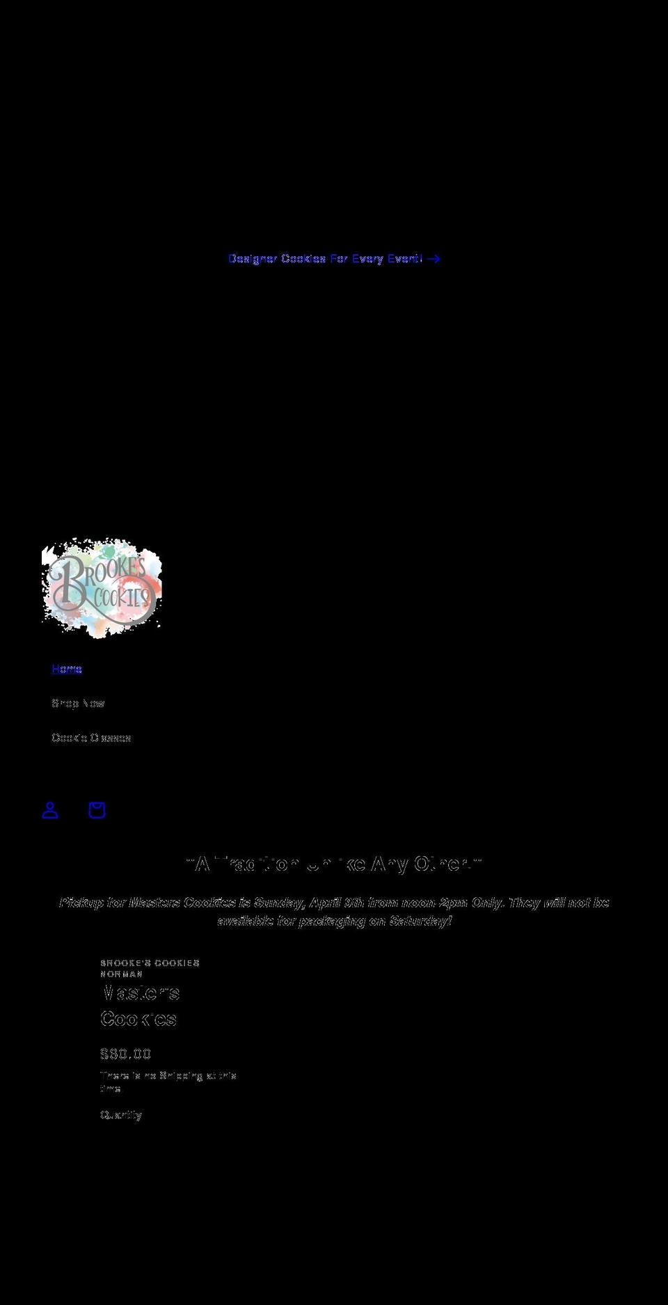 brookescookiesnorman.com shopify website screenshot