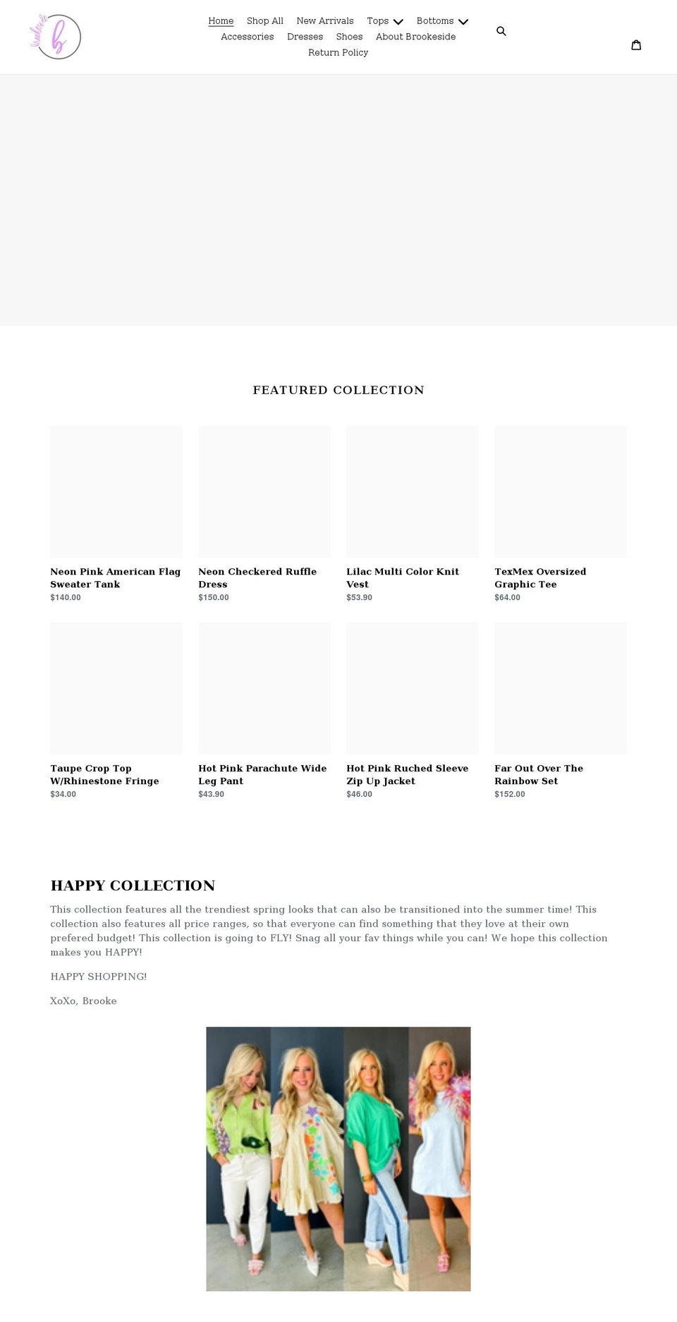brookesideco.com shopify website screenshot