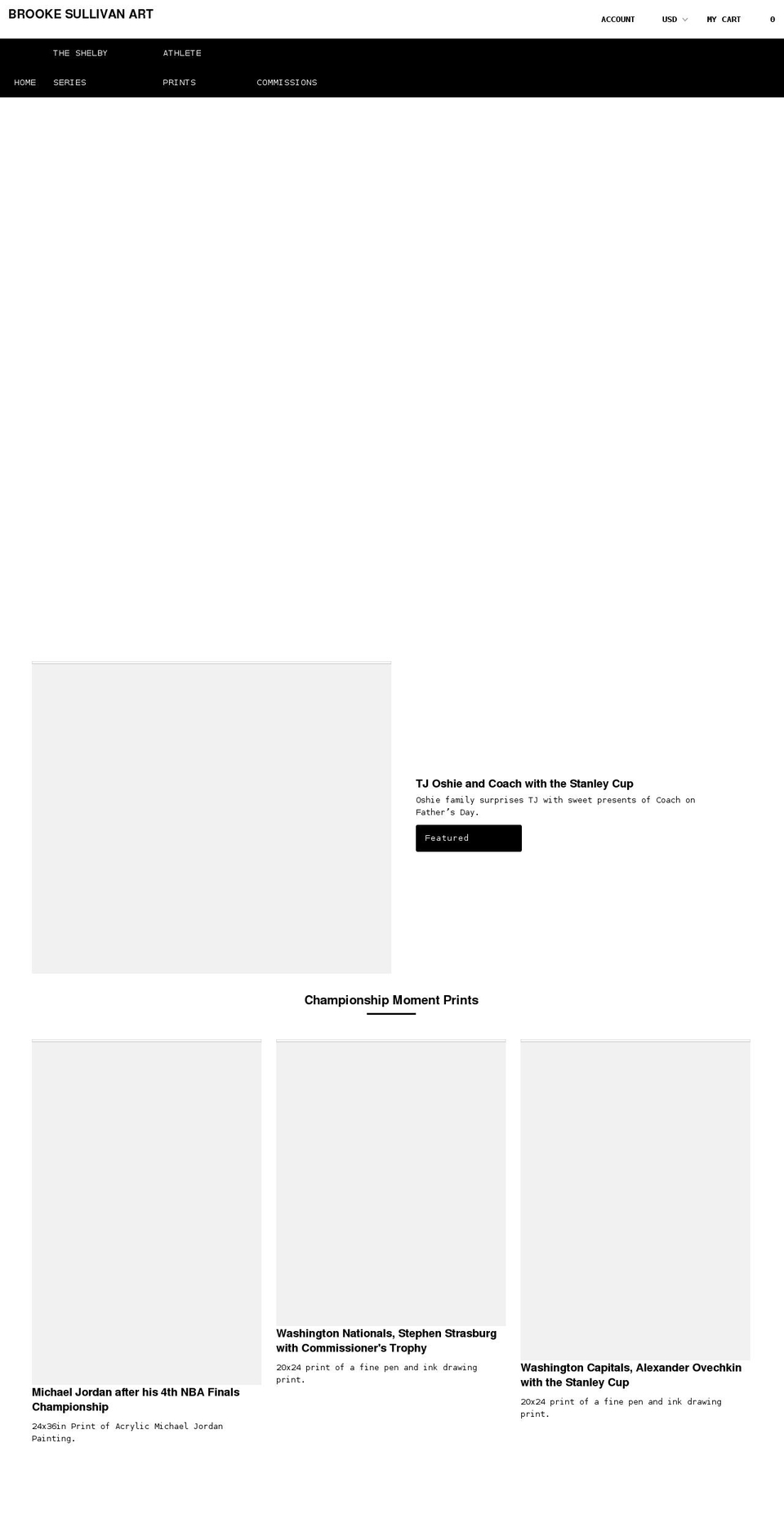 brookesullivanart.com shopify website screenshot