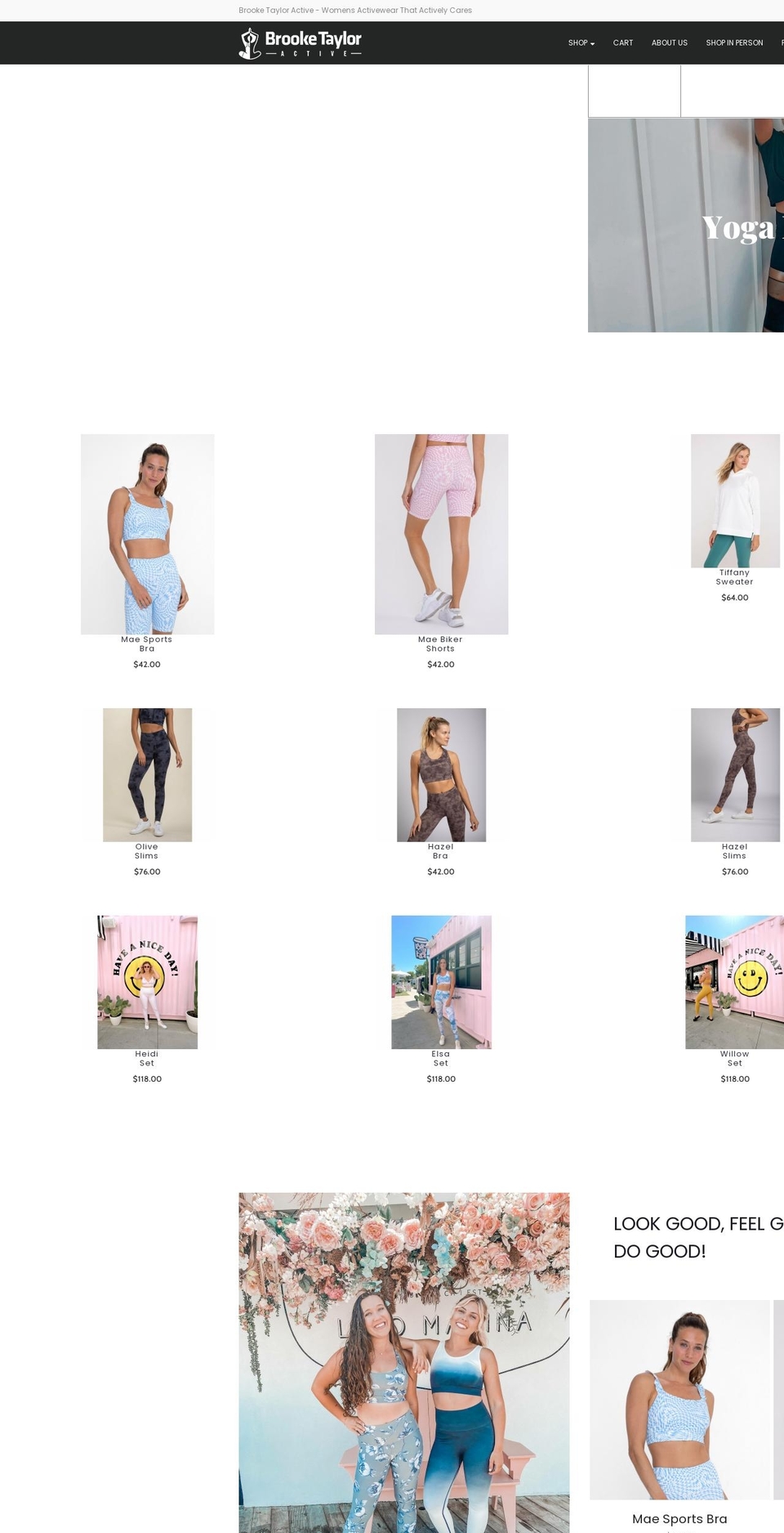 brooketayloractive.com shopify website screenshot