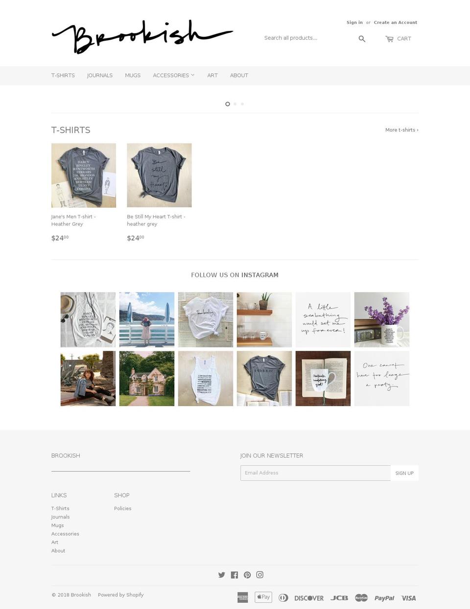 brookish.com — Shopify storefront screenshot