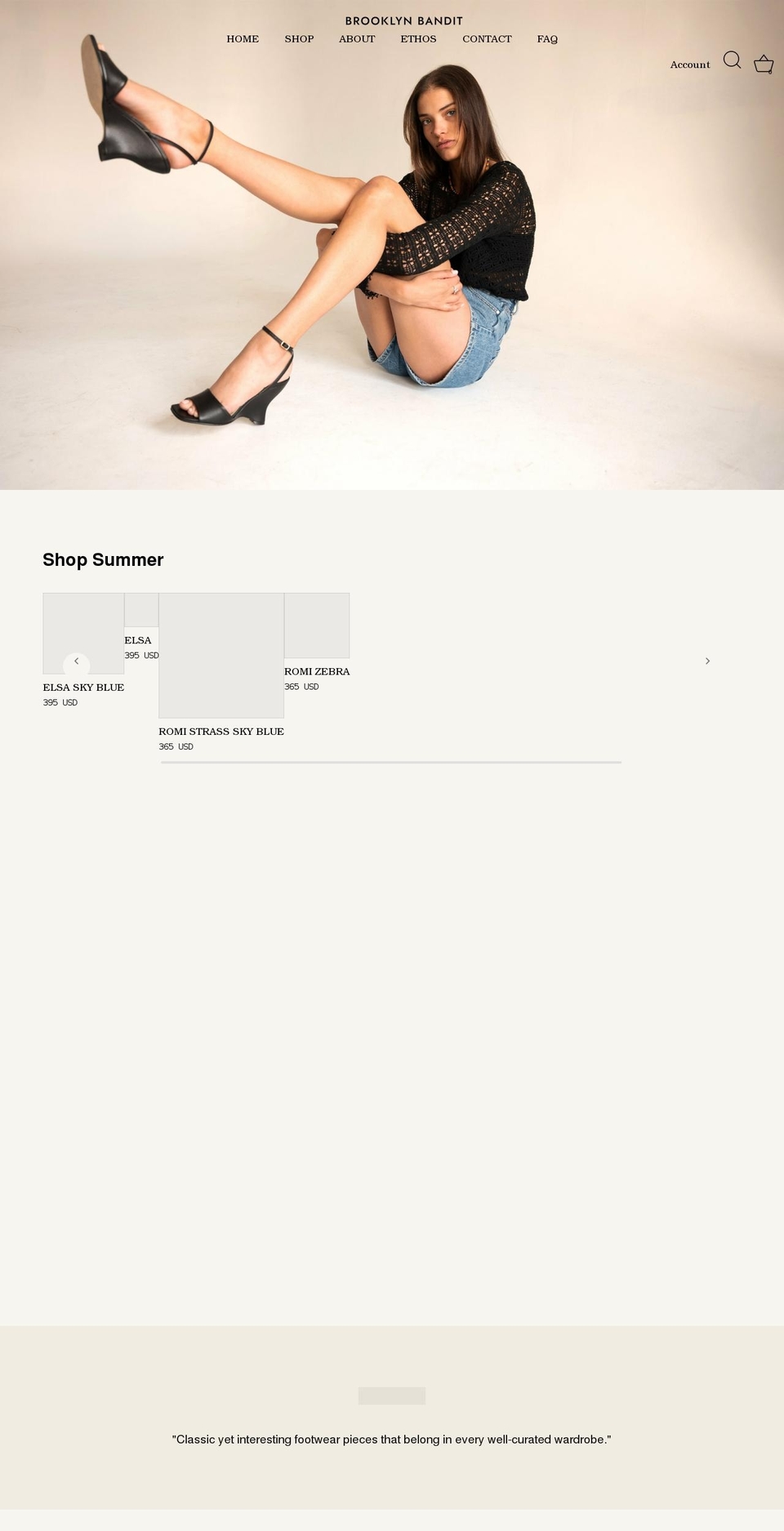 brooklyn-bandit.com shopify website screenshot