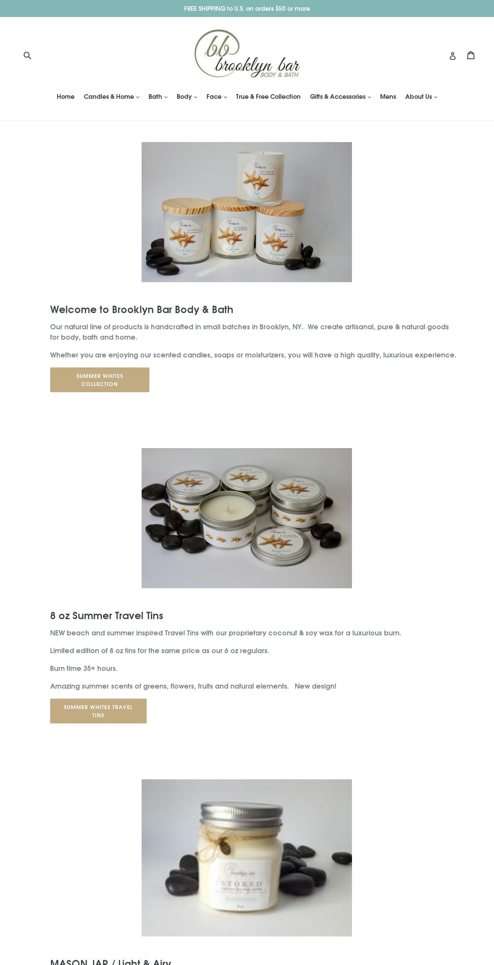 brooklyn-bar.com shopify website screenshot