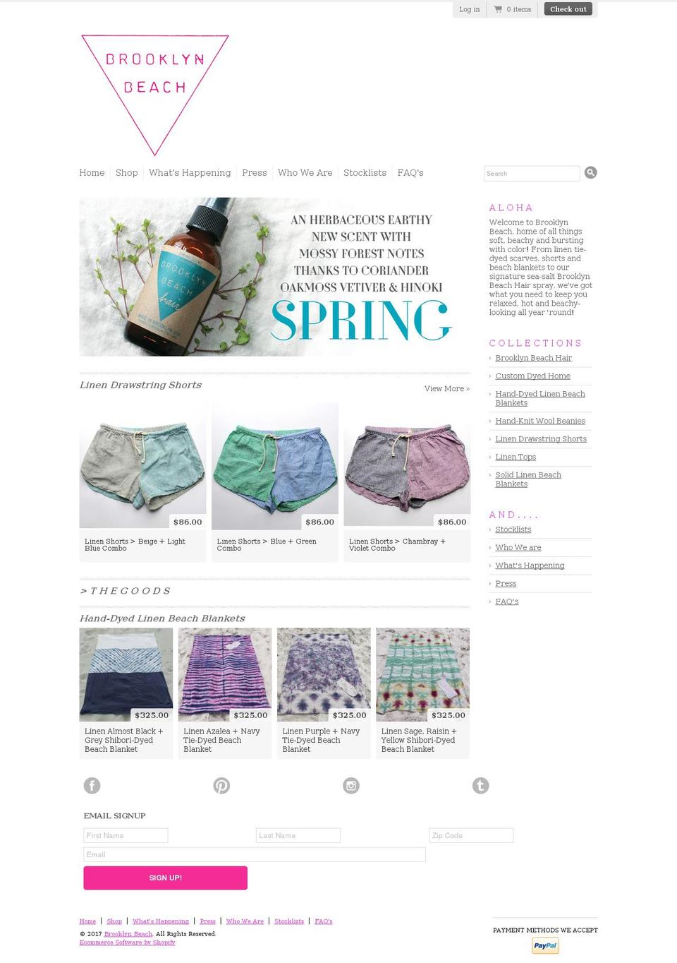 brooklyn-beach.com shopify website screenshot