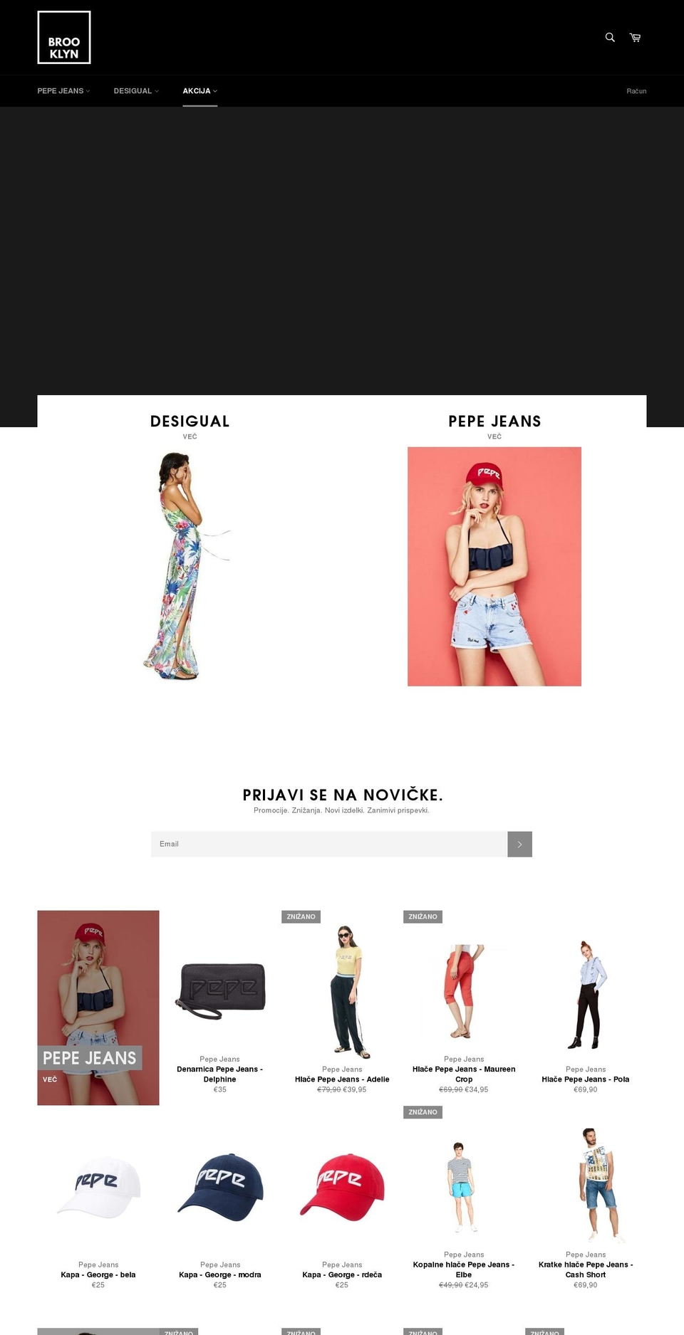 brooklyn.si shopify website screenshot