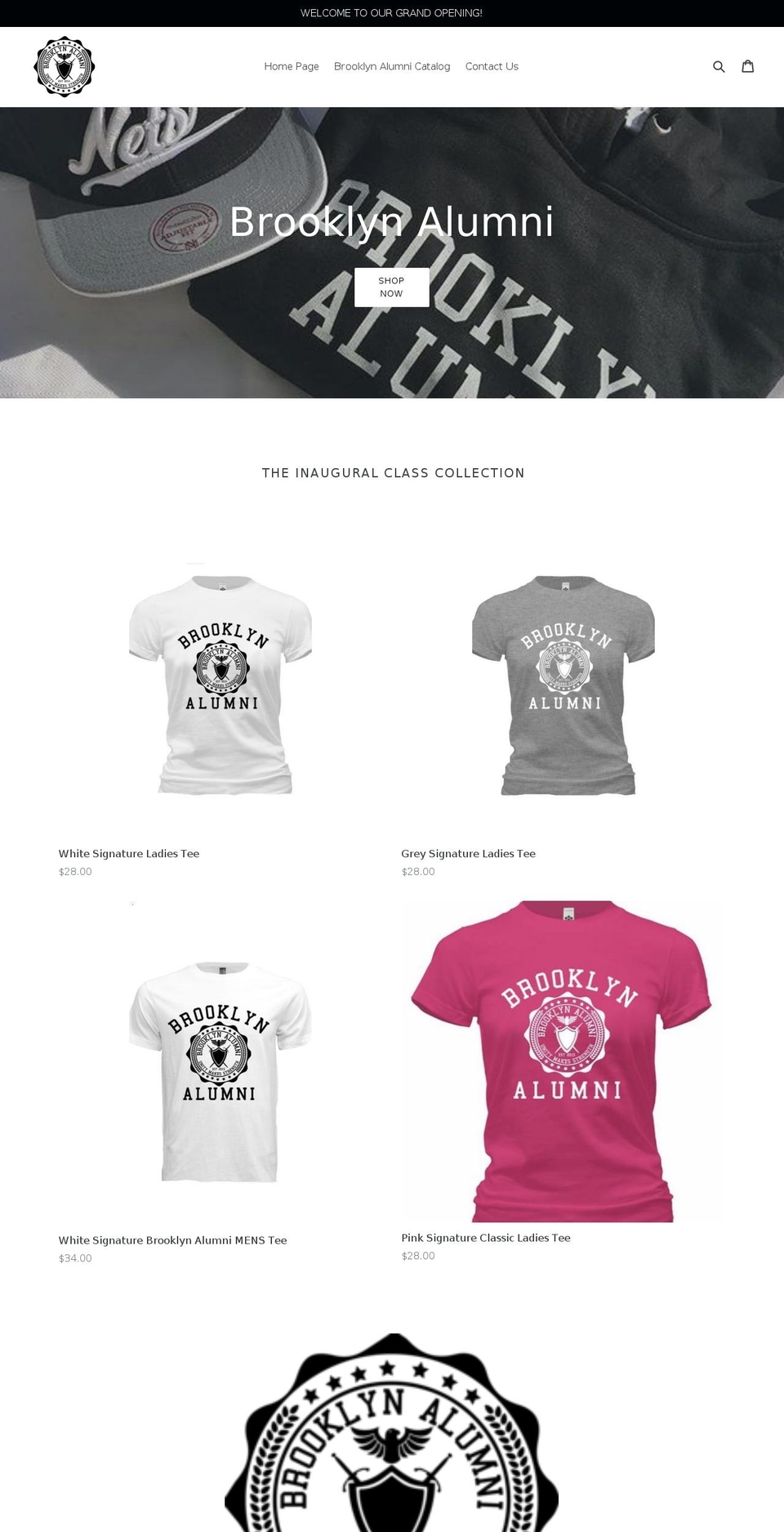 brooklynalumni.com — Shopify storefront screenshot