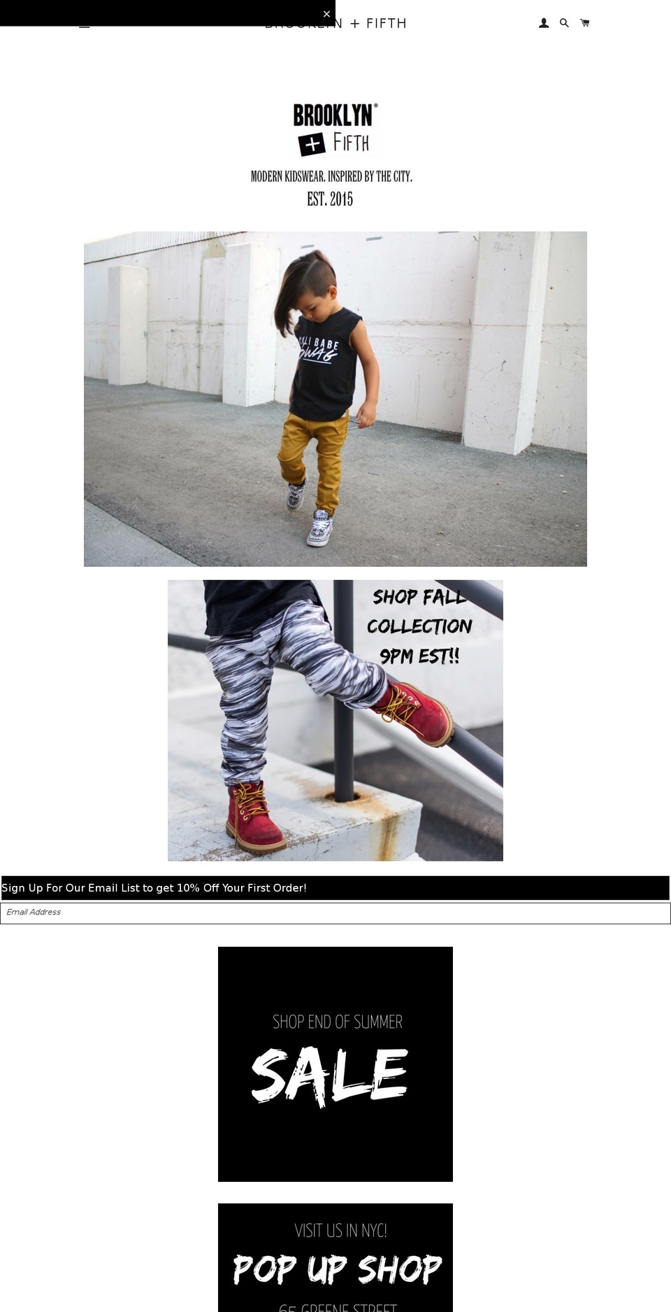 brooklynandfifth.com shopify website screenshot