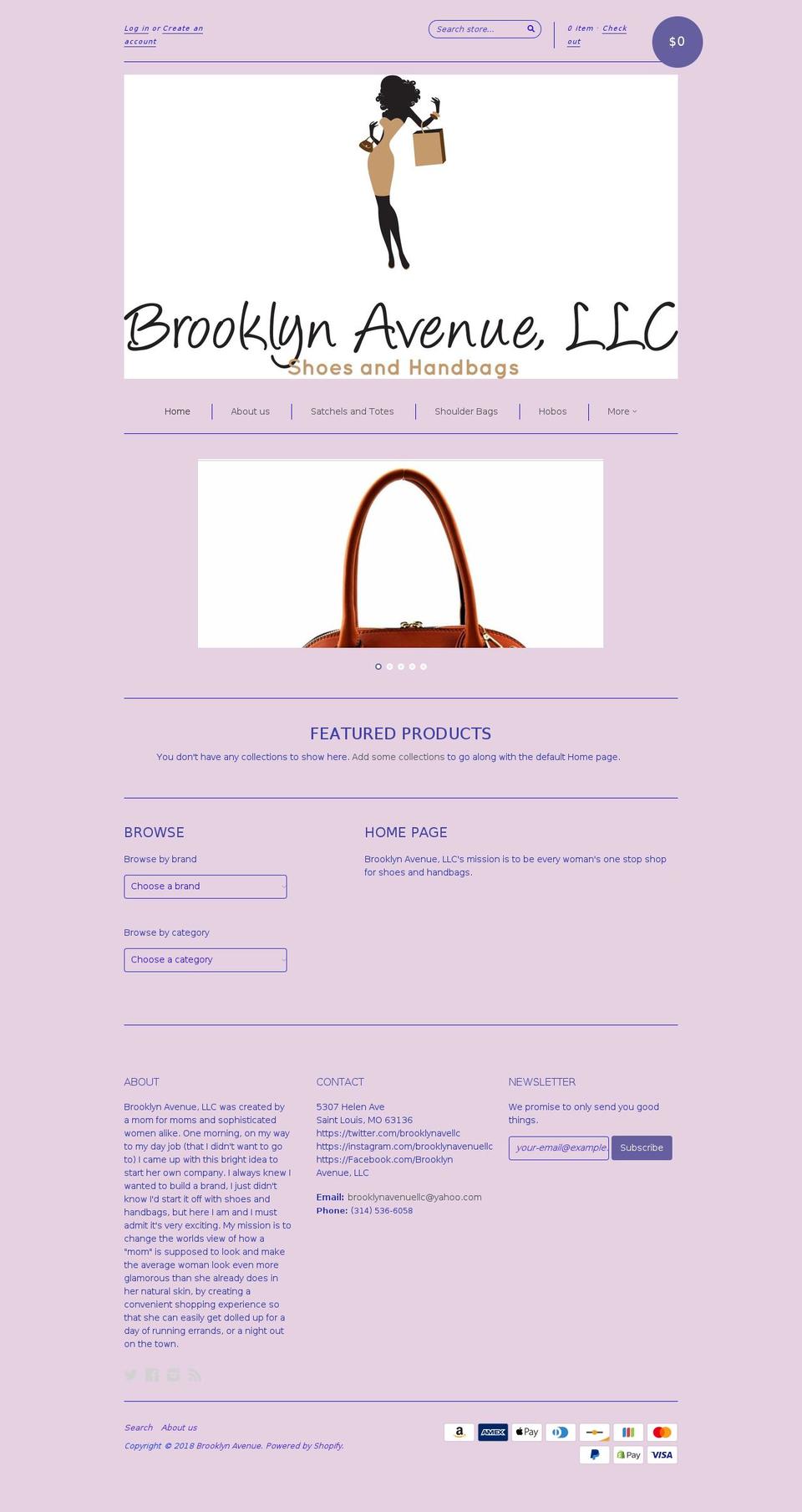 brooklynavenuellc.com — Shopify storefront screenshot