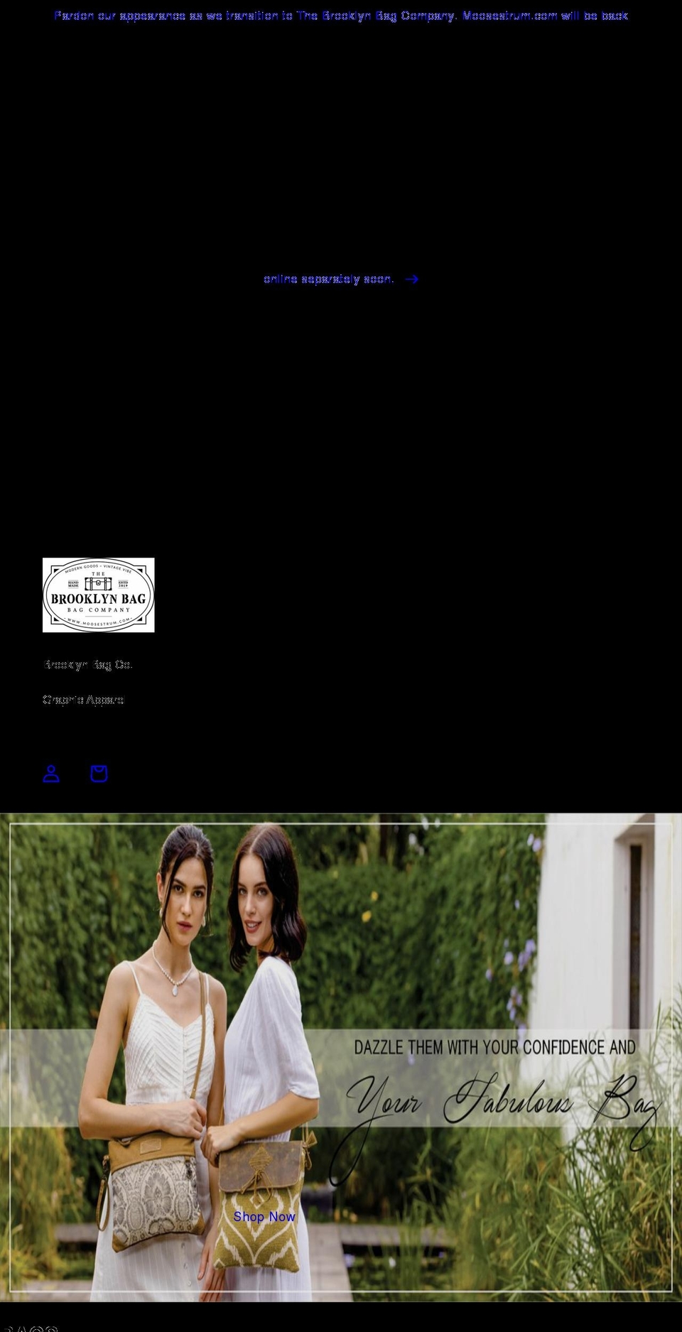 brooklynbagcompany.com shopify website screenshot