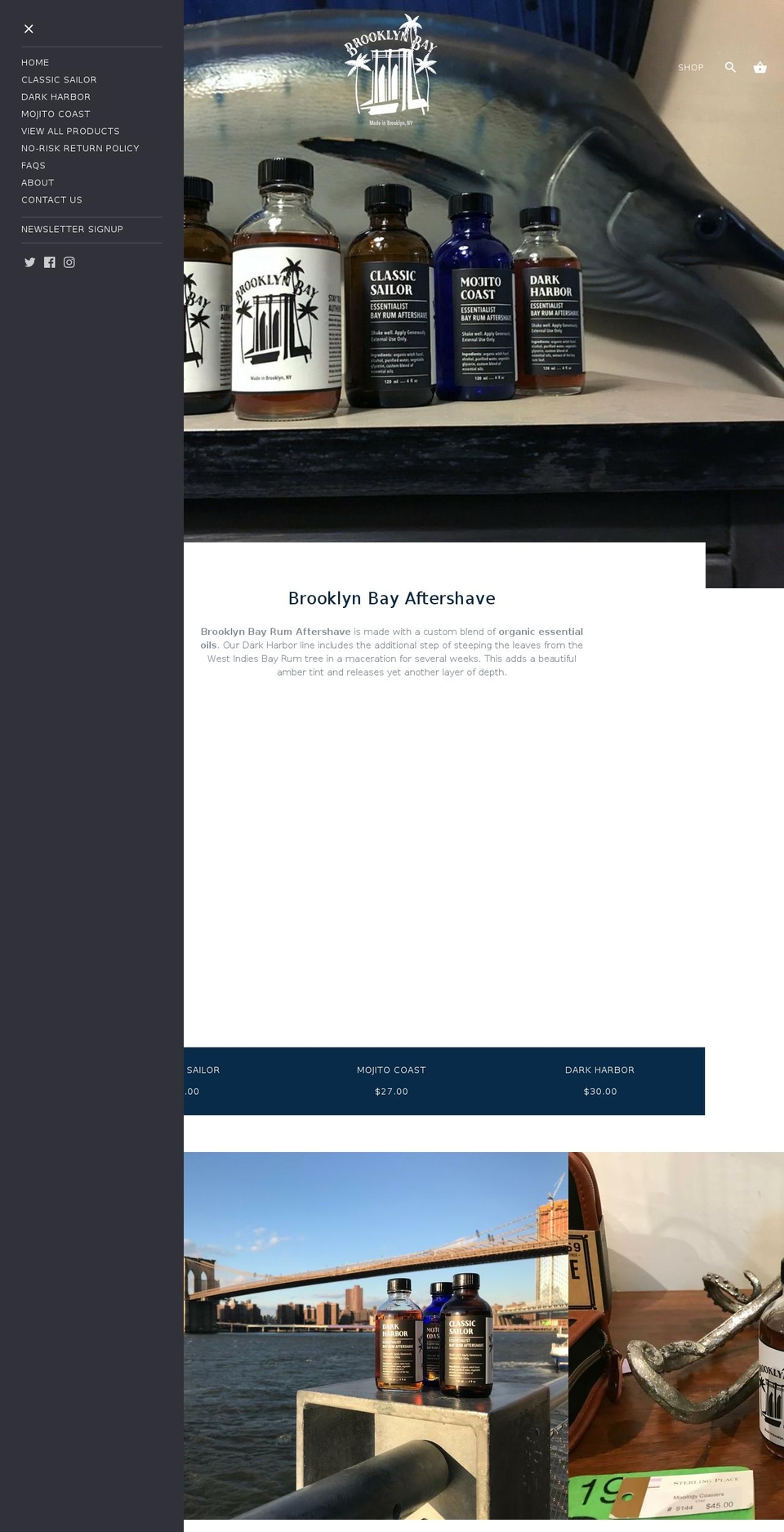 brooklynbayrum.com — Shopify storefront screenshot