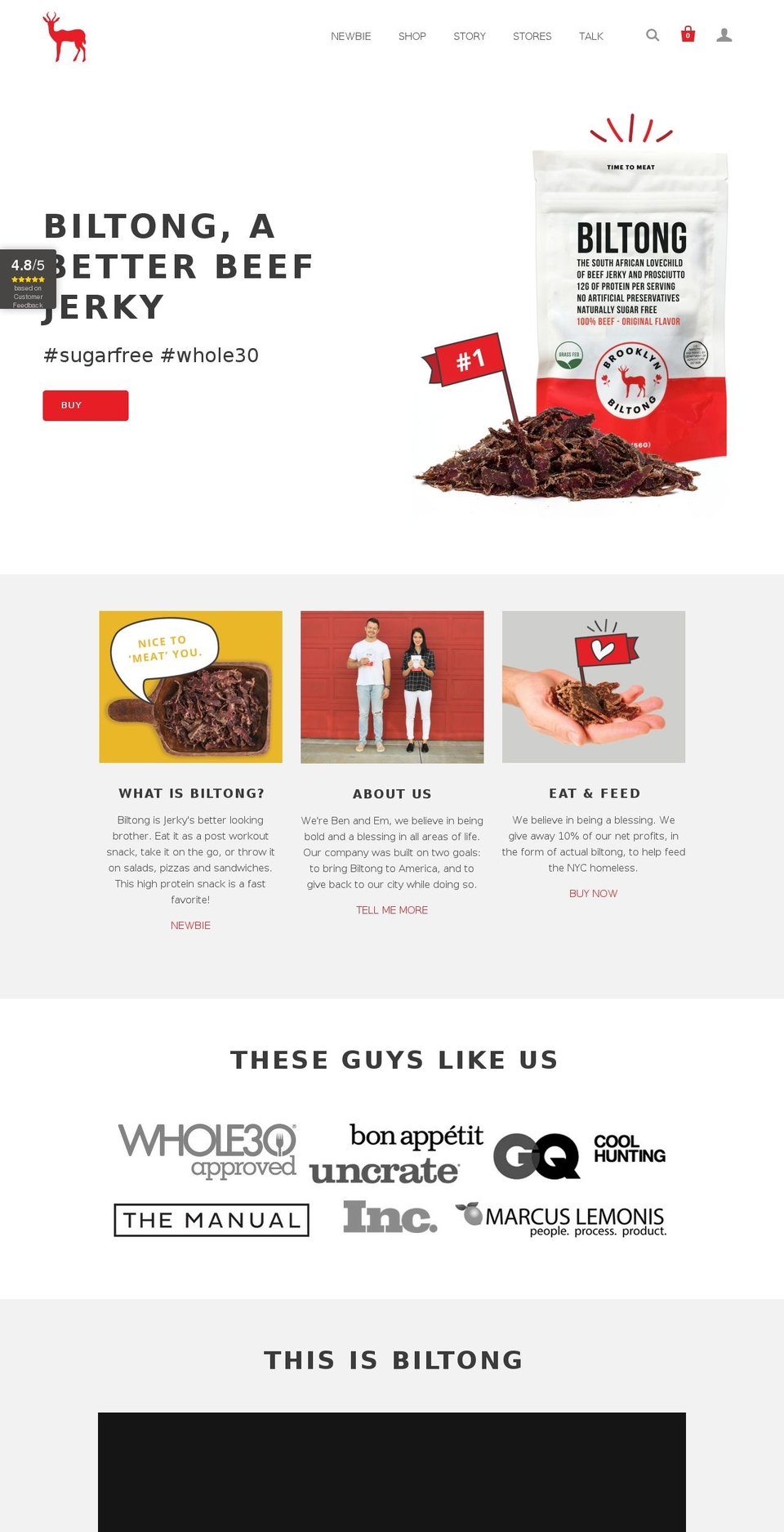 brooklynbiltong.com shopify website screenshot