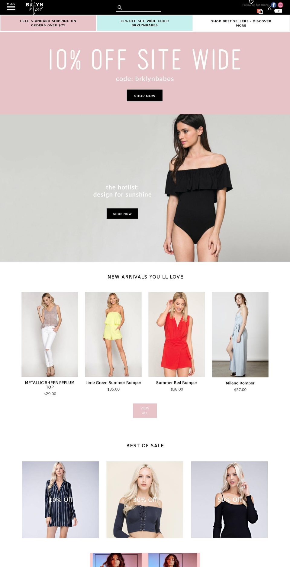 brooklynblur.com — Shopify storefront screenshot