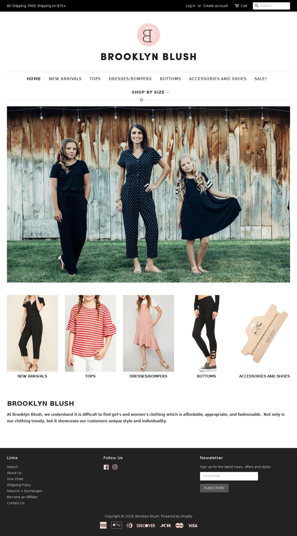 brooklynblushclothing.com — Shopify storefront screenshot