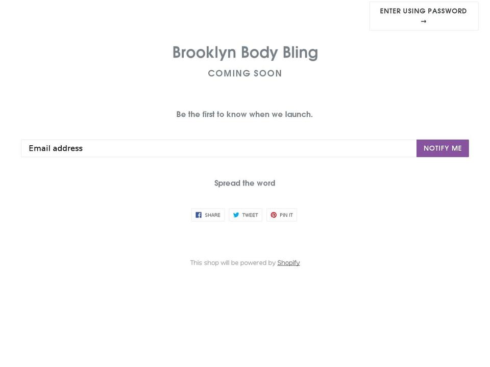 brooklynbodybling.com shopify website screenshot