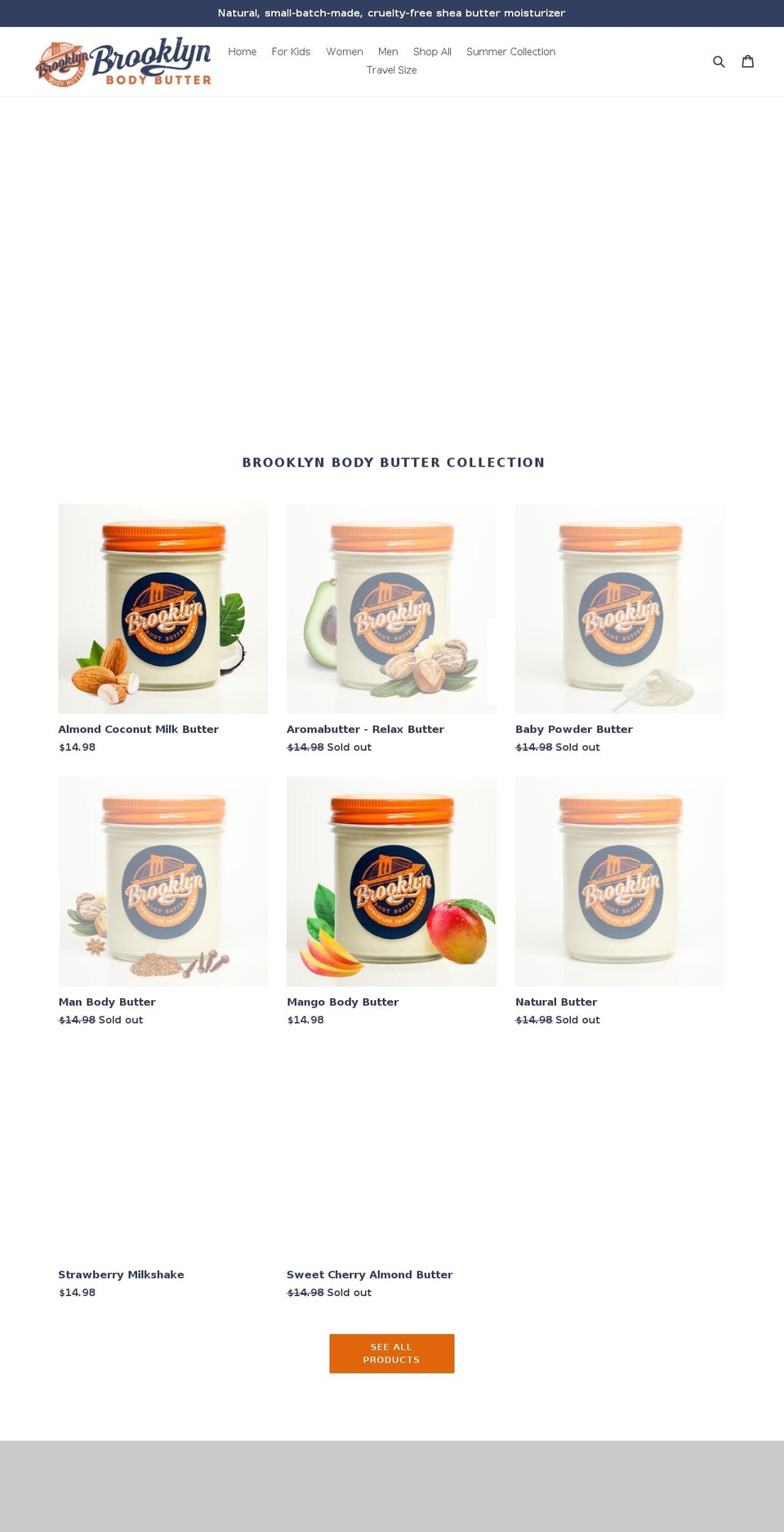 brooklynbodybutter.com — Shopify storefront screenshot